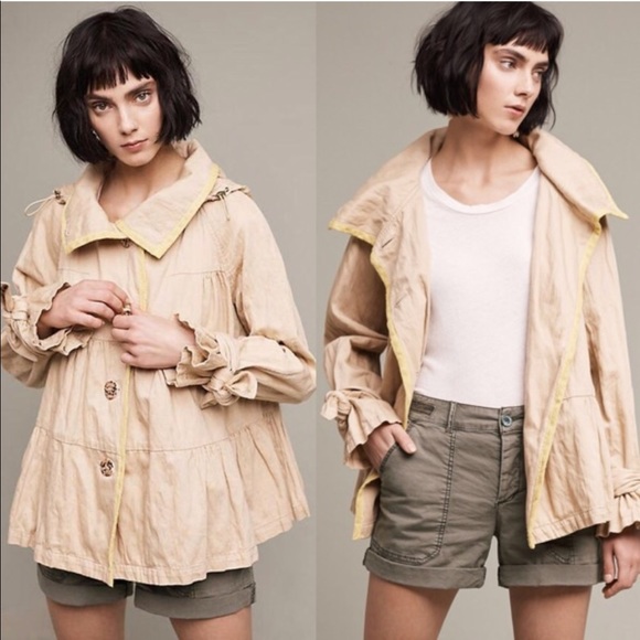 Anthropologie Jackets & Blazers - Anthropologie Hei Hei Lemon-lined Trench
